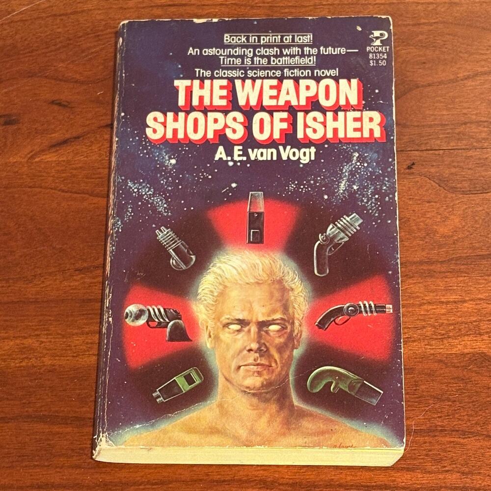 The Weapon Shops of Isher A.E. van Vogt 1977 Pocket Books Vintage Sci Fi PB